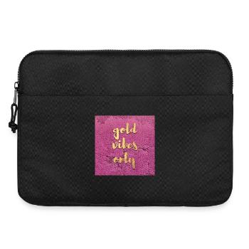 Poster Gold Vibes only cool Quotes sayings wall - Laptop bag 15" - black - Front
