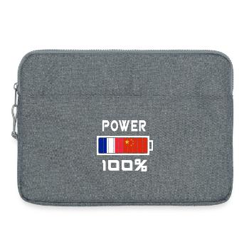 China and France feed 100% - Laptop bag 15" - heather grey - Front