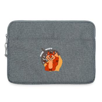 Yoga Hörnchen Nussmaste Meditation - Laptoptasche 15" - Grau meliert - Vorne