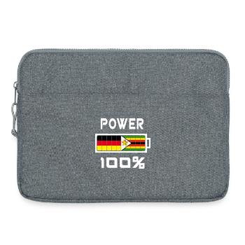 100 Power Allemagne Zimbabwe - Sacoche pour ordinateur portable 15 pouces - gris chiné - Devant