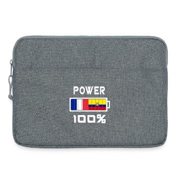 Ecuador and France feed 100% - Laptop bag 15" - heather grey - Front