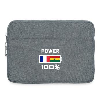 Ghana and France feed 100% - Laptop bag 15" - heather grey - Front