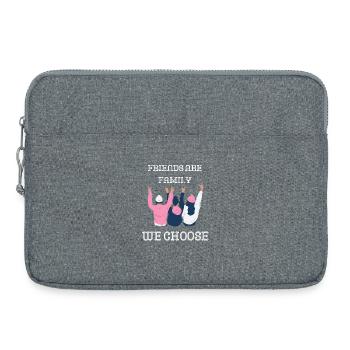 Freunde sind Familienmitglieder, die du dir aussuchst - Laptoptasche 15" - Grau meliert - Vorne