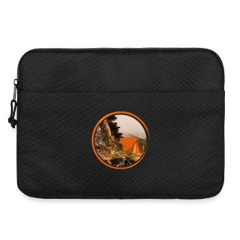 tente nostalgique - camping dans la nature - Sacoche pour ordinateur portable 15 pouces - noir - Devant
