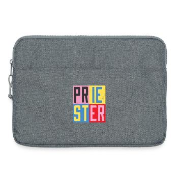 Conception de prêtre - Sacoche pour ordinateur portable 15 pouces - gris chiné - Devant