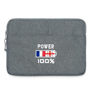 Georgia and France feed 100% - Laptop bag 15" - heather grey - Front