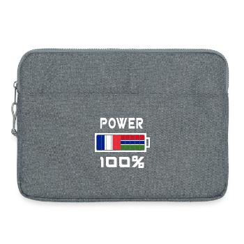 The Gambia and France feed - Laptop bag 15" - heather grey - Front