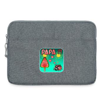 Wassermelonen Eiscreme - PAPA MARIENKÄFER - Laptoptasche 15" - Grau meliert - Vorne