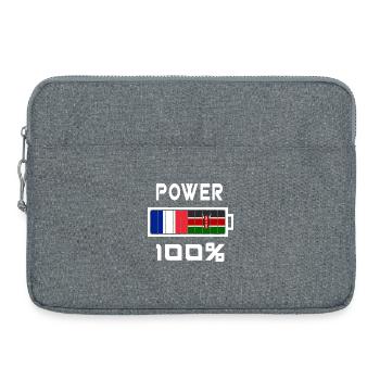 Kenya and France feed 100% - Laptop bag 15" - heather grey - Front