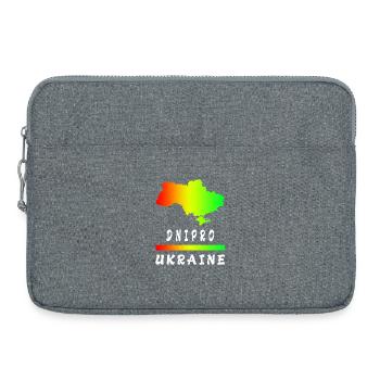 Dnipro Ukraine rainbow design - Laptop bag 15" - heather grey - Front
