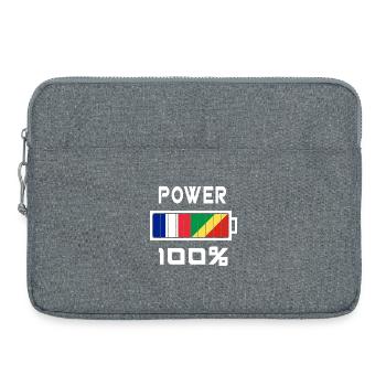 Frankreich und Kongo ernähren sich zu 100% - Laptoptasche 15" - Grau meliert - Vorne
