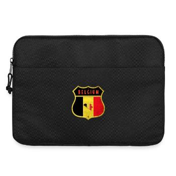 Belgique Armoiries Drapeaux Design - Sacoche pour ordinateur portable 15 pouces - noir - Devant