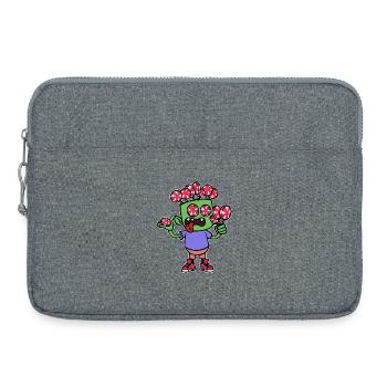 Naschkatzen Bonbon Lecker Süßigkeiten Nachspeise - Laptoptasche 15" - Grau meliert - Vorne