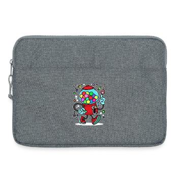 Naschkatzen Süßigkeiten Statement Nachspeise - Laptoptasche 15" - Grau meliert - Vorne