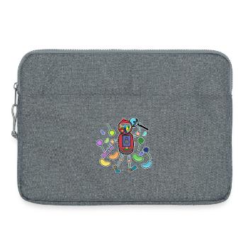 Cool Süßigkeiten Bonbon Naschkatzen Nachspeise - Laptoptasche 15" - Grau meliert - Vorne