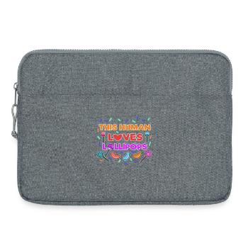 Délicieux bonbons Déclaration Dent sucrée - Sacoche pour ordinateur portable 15 pouces - gris chiné - Devant
