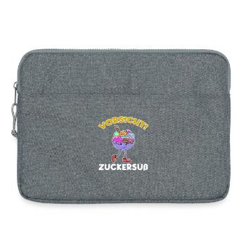 Süßigkeiten Schokolade Nachspeise Statement Lecker - Laptoptasche 15" - Grau meliert - Vorne