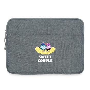 Süß Lecker Nachspeise Süßigkeiten Statement - Laptoptasche 15" - Grau meliert - Vorne