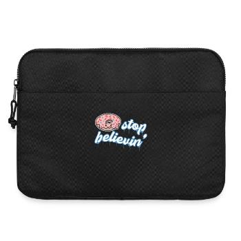 Naschen Donut Süßigkeiten Statement Nachspeise - Laptoptasche 15" - Schwarz - Vorne