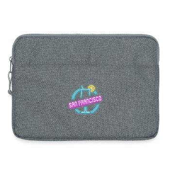 San Francisco cocktail summer design - Laptop bag 15" - heather grey - Front