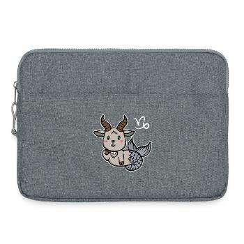 Capricorne Signe du zodiaque Astrologie Horoscope - Sacoche pour ordinateur portable 15 pouces - gris chiné - Devant