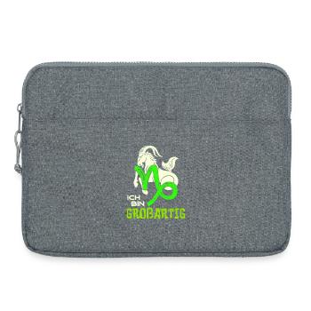 Sternzeichen Horoskop Steinbock Cool Statement - Laptoptasche 15" - Grau meliert - Vorne