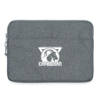 Steinbock Aberglaube Horoskop Sternzeichen Galaxie - Laptoptasche 15" - Grau meliert - Vorne