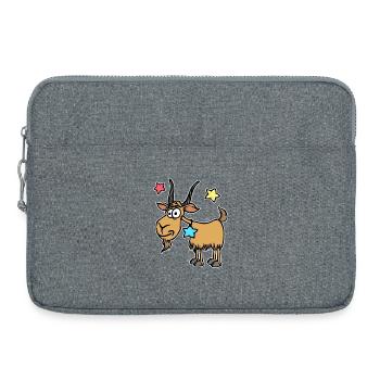 Capricorne Étoiles Zodiaque Ésotérique Galaxie - Sacoche pour ordinateur portable 15 pouces - gris chiné - Devant