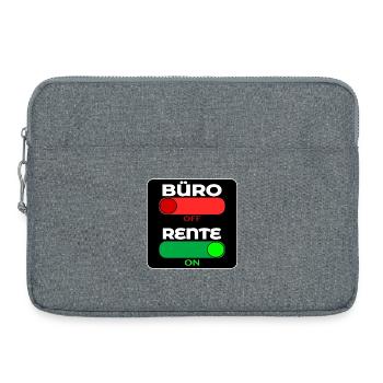 Abschiedsgeschenke für Rentner - RENTE - Laptoptasche 15" - Grau meliert - Vorne