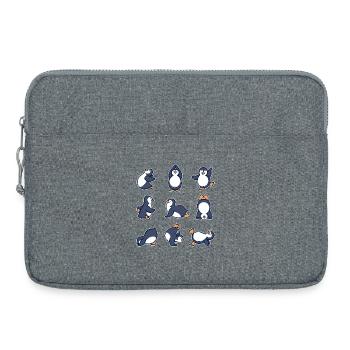 Cool Animal Dancing Penguin Oiseau de mer Antarctique - Sacoche pour ordinateur portable 15 pouces - gris chiné - Devant