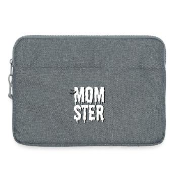 Momster white - Laptop bag 15" - heather grey - Front