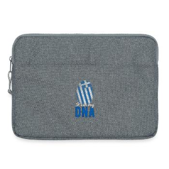 Griechenland DNA Griechische Flagge Fingerabdruck - Laptoptasche 15" - Grau meliert - Vorne