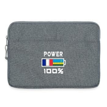 Ruanda und Frankreich Power 100 - Laptoptasche 15" - Grau meliert - Vorne