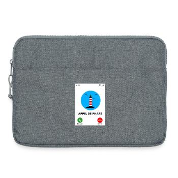 Appel de phare - Sacoche pour ordinateur portable 15 pouces - gris chiné - Devant