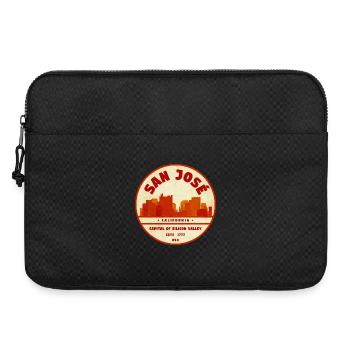 SanJose Skyline Vintage Badge - Laptop bag 15" - black - Front