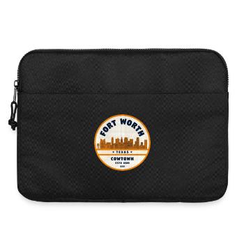 Fort Worth Cowtown Emblem Skyline - Laptop bag 15" - black - Front
