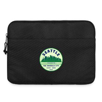 Emerald City Seattle Vintage Badge - Laptop bag 15" - black - Front