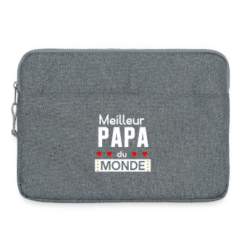 Meilleur papa du monde - Sacoche pour ordinateur portable 15 pouces - gris chiné - Devant