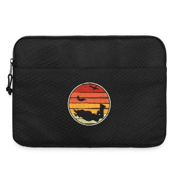 Sunset Silhouette Surf Circle - Laptoptasche 15" - Schwarz - Vorne