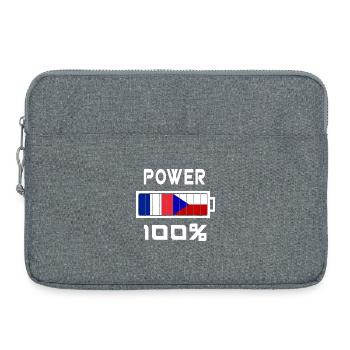 Tschechische Republik und Frankreich Power 100% - Laptoptasche 15" - Grau meliert - Vorne