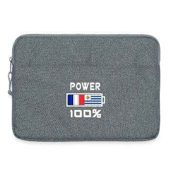 Uruguay et France Power 100 % - Sacoche pour ordinateur portable 15 pouces - gris chiné - Devant