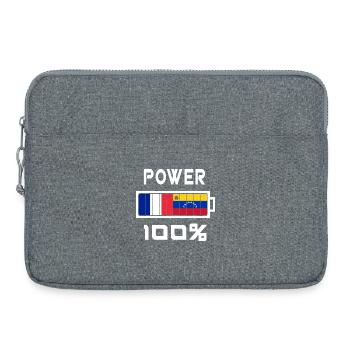 Venezuela et France Power 100 % - Sacoche pour ordinateur portable 15 pouces - gris chiné - Devant