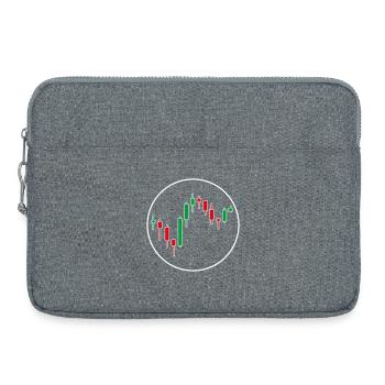 Trading Forex Chart Design - Laptoptasche 15" - Grau meliert - Vorne