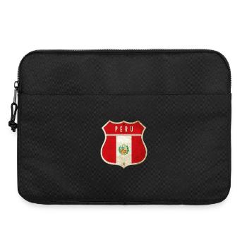 Peru coat of arms flag design - Laptop bag 15" - black - Front