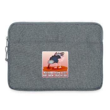 Habe keine Lust auf Euch - Laptoptasche 15" - Grau meliert - Vorne