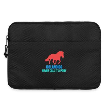 Icelandic Horses Pony Statement Icelandic horse lover - Laptop bag 15" - black - Front