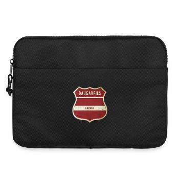 Daugavpils Lettonie Armoiries Drapeaux - Sacoche pour ordinateur portable 15 pouces - noir - Devant