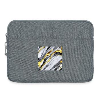 Marmorgold Struktur - Laptoptasche 15" - Grau meliert - Vorne
