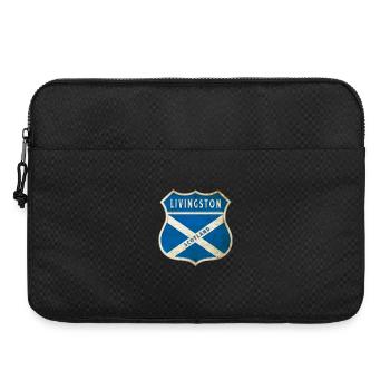Livingston Scotland flag crest design - Laptop bag 15" - black - Front