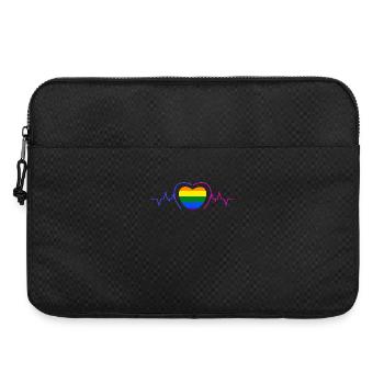 Lgbt Herz Pride Gay Homo Sexualität Menschenrechte - Laptoptasche 15" - Schwarz - Vorne